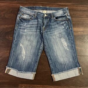 Lucky Brand Sweet 'N Low Denim Bermuda Shorts 5-Pocket Style Women's Sz 6/28